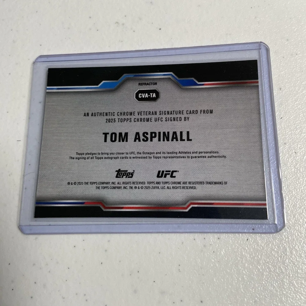 2025 Topps Chrome UFC - Tom Aspinall Auto /199 Chrome Veteran Refractor CVA-TA